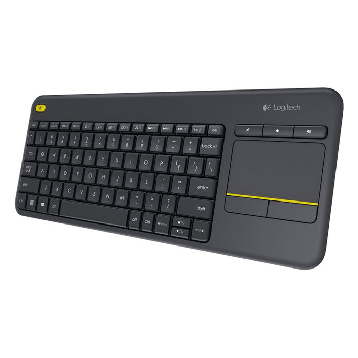 Logitech K400 Plus Teclado Multimedia Inalámbrico con Touchpad Negro